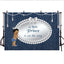 Mocsicka A Little Royal Prince is on His Way Baby Shower Backdrop Denim and Diamond Background