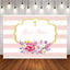 Mocsicka God Bless Baptism Background Golden Cross Baby Shower Backdrop-Mocsicka Party