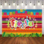 Mocsicka Fiesta Theme Happy Birthday Party Decor Colorful Stripes Plam Leaves Backdrop-Mocsicka Party