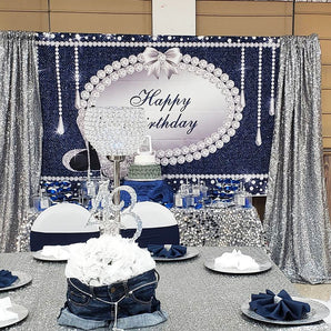 Mocsicka Denim and Demonds Birtday Backdrop High Heels Backdrops-Mocsicka Party
