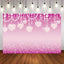 Mocsicka Valentine's Day Backdrop Pink Heart Shining Stars Photo Background-Mocsicka Party