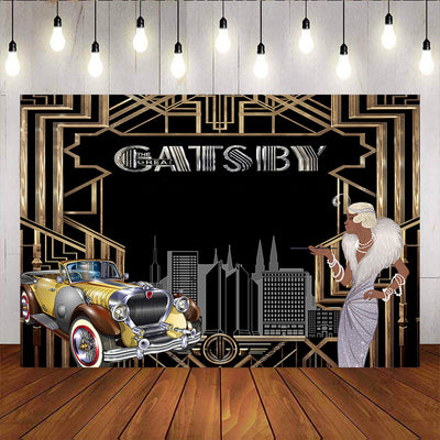 Mocsicka Gatsby Theme Birthday Party Prop Retro Flapper Girl Art Decor-Mocsicka Party