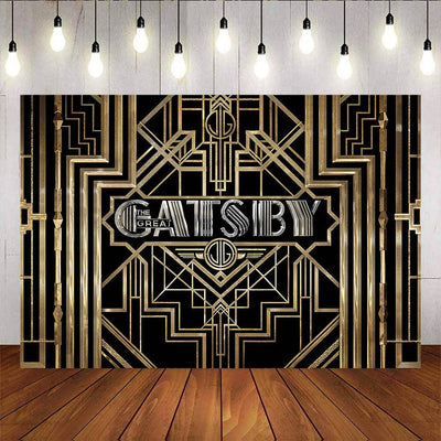 Mocsicka The Great Gatsby Backdrop Retro Birthday Photo Background-Mocsicka Party