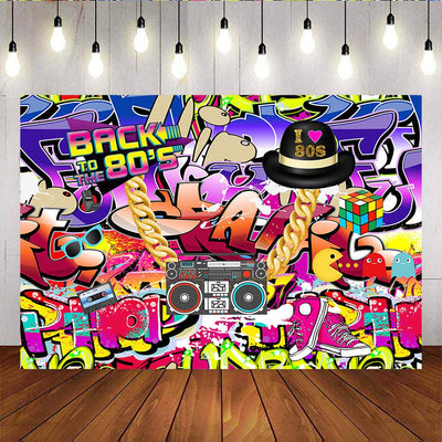 Mocsicka Back to the 90s Big golden chain and Retro radio Photo Background-Mocsicka Party