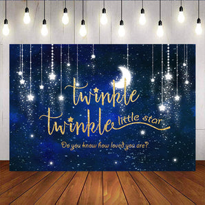 Mocsicka Twinkle Little Star Baby Shower Backdrops Birthday Party Backdrop