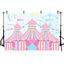 Mocsicka Circus Fun Fair Theme Backdrop Ferris Wheel Hot Air Balloon Birthday Party Props
