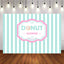 Mocsicka Donut Shoppe Backdrop Green Stripes Birthday Party Decoration-Mocsicka Party