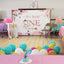 Mocsicka Pink One Theme Backdrop 1st Happy Birthday Party Decoration-Mocsicka Party