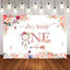 Mocsicka Pink One Theme Backdrop 1st Happy Birthday Party Decoration