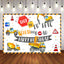 Mocsicka Traffic Theme Birthday Party Backdrop personalized Backdrops