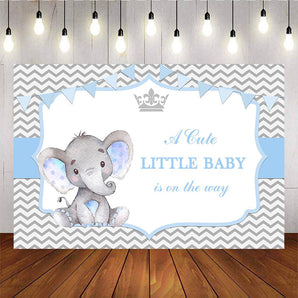 Mocsicka Cute Elephant Baby Shower Backdrop Custom Newborn Backdrops