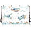 Mocsicka Adventure Theme Baby Shower Backdrop Aircraft Cityscape Photo Banners