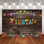 Mocsicka Mexican Fiesta Birthday Backdrop Wooden and Sunflower Backdrops