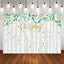 Mocsicka Oh Baby Tall Trees Green Leaves Woodland Baby Shower Back Drop-Mocsicka Party