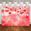 Mocsicka Happy Valentine's Day Oil Painting Graffiti Red Hearts Glitter Photo Backdrop-Mocsicka Party