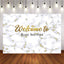 Mocsicka Welcome to Baby Shower Backdrop Marble Background For Photography-Mocsicka Party