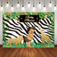 Mocsicka Golden Animals and Plam Leaves Baby Shower Zebra Stripes Background-Mocsicka Party