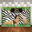 Mocsicka Golden Animals and Plam Leaves Baby Shower Zebra Stripes Background-Mocsicka Party