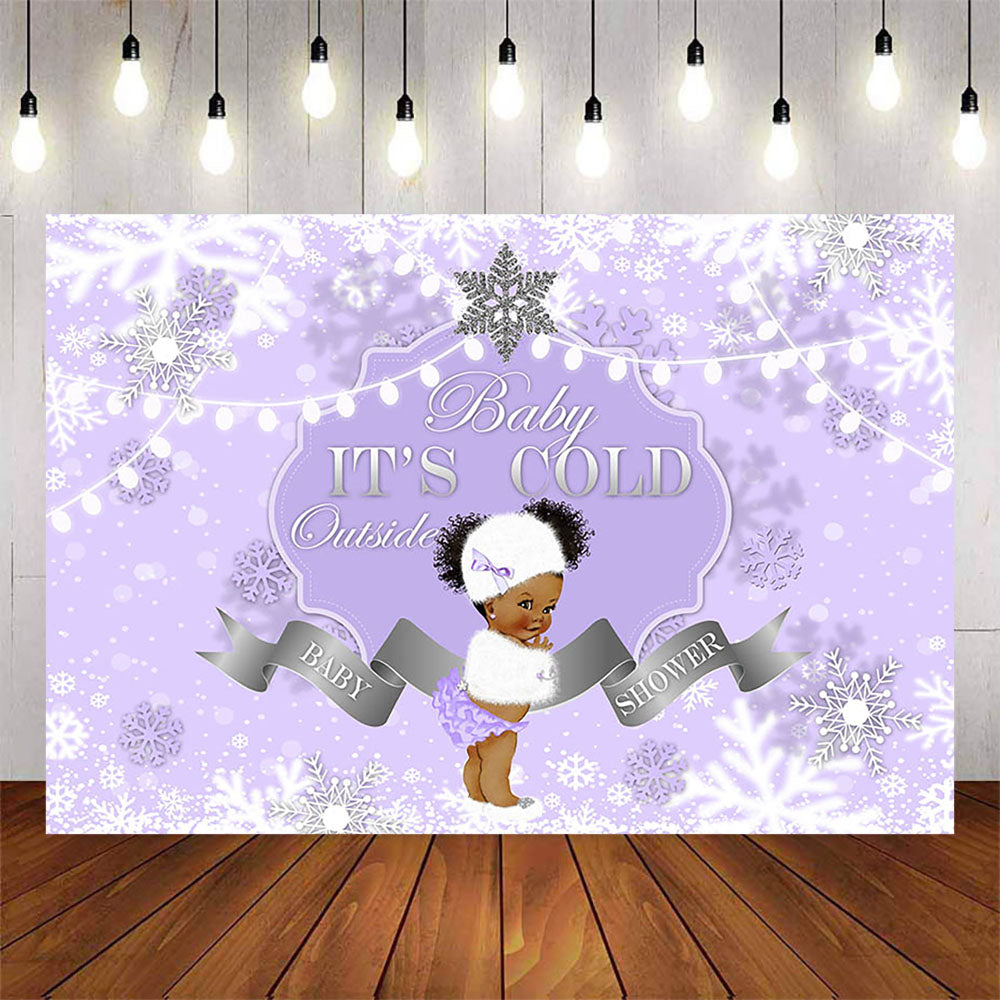 Mocsicka It's Cold Outside Baby Shower Party Backgrounds-Mocsicka Party