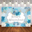 Mocsicka Winter Wonderland Cold Winter Snowflakes Baby Shower Backdrop-Mocsicka Party