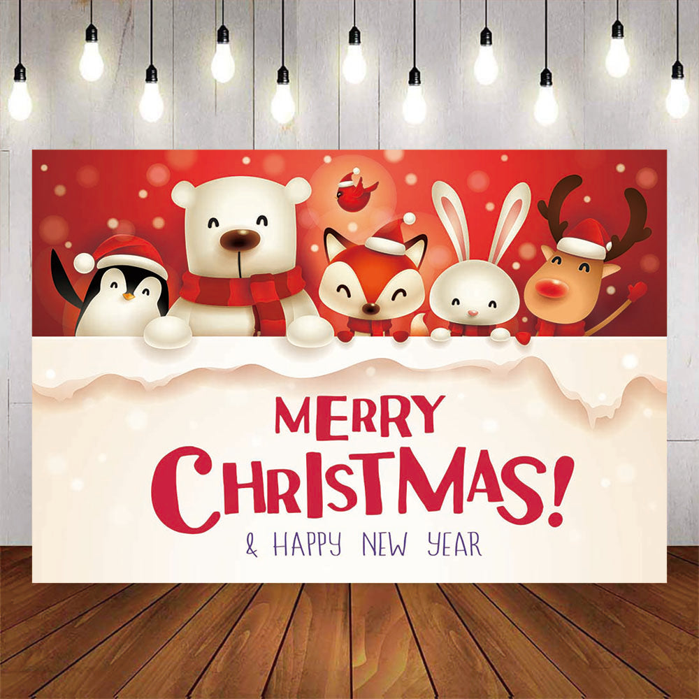 Mocsicka Merry Christmas and Happy New Year Theme Animals Photo Background-Mocsicka Party
