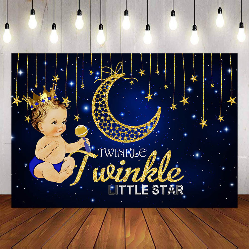 Mocsicka Twinkle Twinkle Little star Baby Shower Party Backdrop-Mocsicka Party