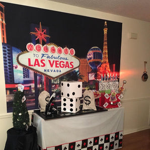 Mocsicka Welcome to Las Vegas Backdrop Casino City Night Scenery Background