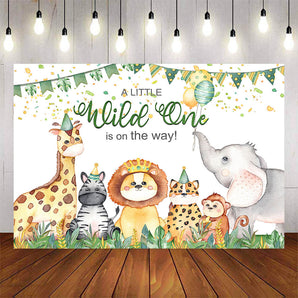 Mocsicka A Little Wild One is on the Way Baby Shower Backdrop-Mocsicka Party