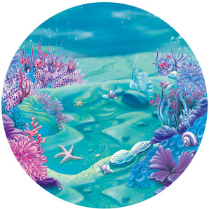 Mocsicka Under Sea Birthday Theme Custom Round Cover