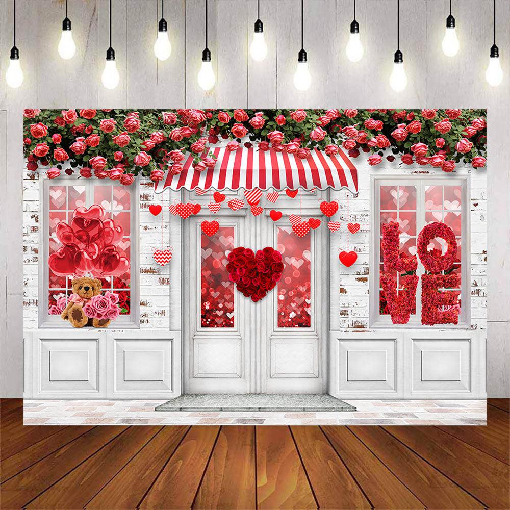 Mocsicka Valentine's Day Theme Red Rose Photo Backdrops-Mocsicka Party