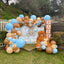 Mocsicka Little Bear and Blue Flowers Baby Shower Backdrop-Mocsicka Party