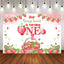 Mocsicka Our Sweet Strawberry is Turning One Birthday Backdrop-Mocsicka Party