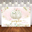 Mocsicka Little Pumpkin and Flowers Baby Shower Backdrop-Mocsicka Party