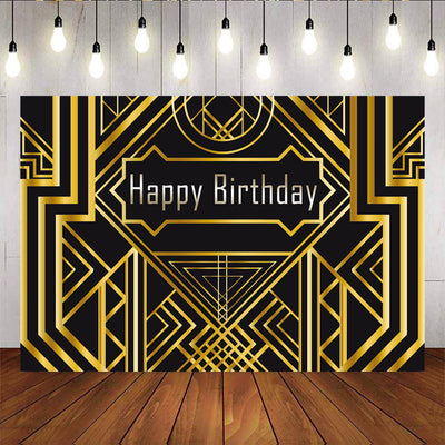 Mocsicka The Great Gatsby Adult Birthday Party Decor Black Golden Background-Mocsicka Party
