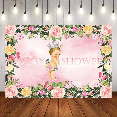 Mocsicka Royal Princess Hawaii Floral Baby Shower Photo Background-Mocsicka Party