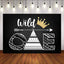 Mocsicka Wild One Backdrop Golden Crown First Birthday Photo Background-Mocsicka Party