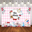 Mocsicka Tea Party Backdrop Red Rose Dessert Table and Kettle Cup Decorate Props-Mocsicka Party
