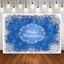 Mocsicka Winter Onederland Beautiful Snowflakes Baby Shower Blue Background-Mocsicka Party