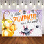 Mocsicka Halloween Pumpkin Baby Shower Backdrop Little Bat and Spiders Photo Decor-Mocsicka Party