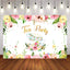 Mocsicka Tea Party Decorate Props Pink Rose Flowers Kettle Cup Photo Backdrop-Mocsicka Party