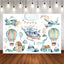 Mocsicka Adventure Theme Birthday Party Props Hot Air Balloon and Helicopter Backdrops-Mocsicka Party