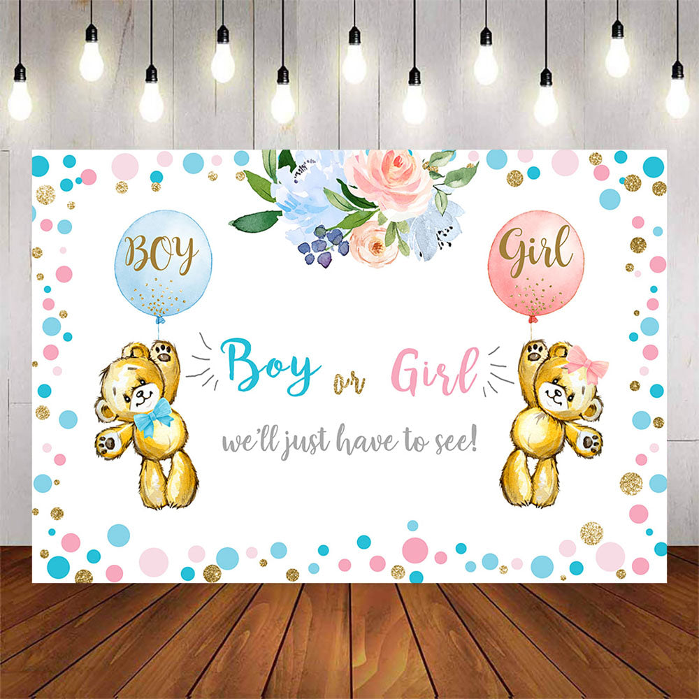 Mocsicka Boy or Girl Gender Reveal Baby Shower Party Backgrounds-Mocsicka Party