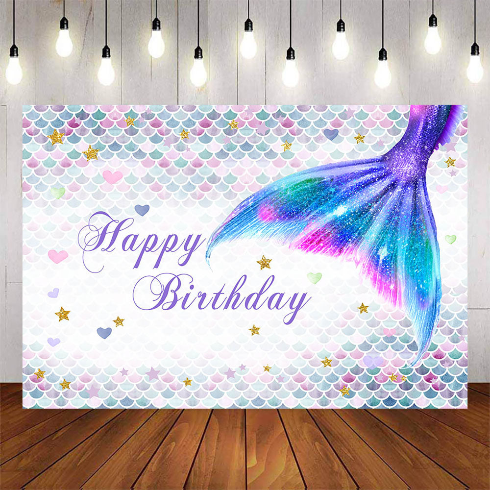 Mocsicka Mermaid Theme Happy Birthday Party Decor Props-Mocsicka Party