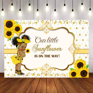 Mocsicka Our Little Sunflower is on the Way Baby Shower Party Banners