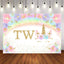 Mocsicka Unicorn and Spring Floral Second Birthday Party Backdrops-Mocsicka Party