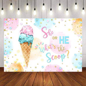 Mocsicka He or She What's the Scoop Gender Reveal Party Props-Mocsicka Party