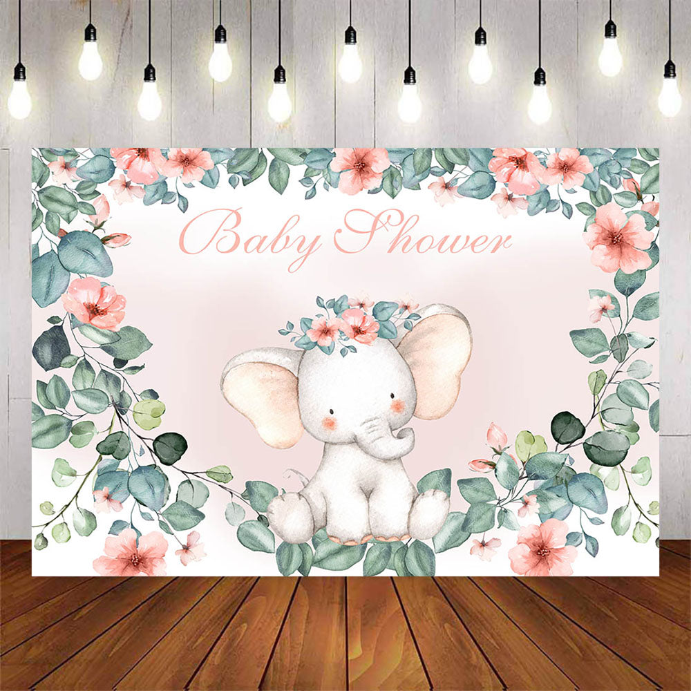 Mocsicka Little Elephant and Flowers Baby Shower Party Decor-Mocsicka Party