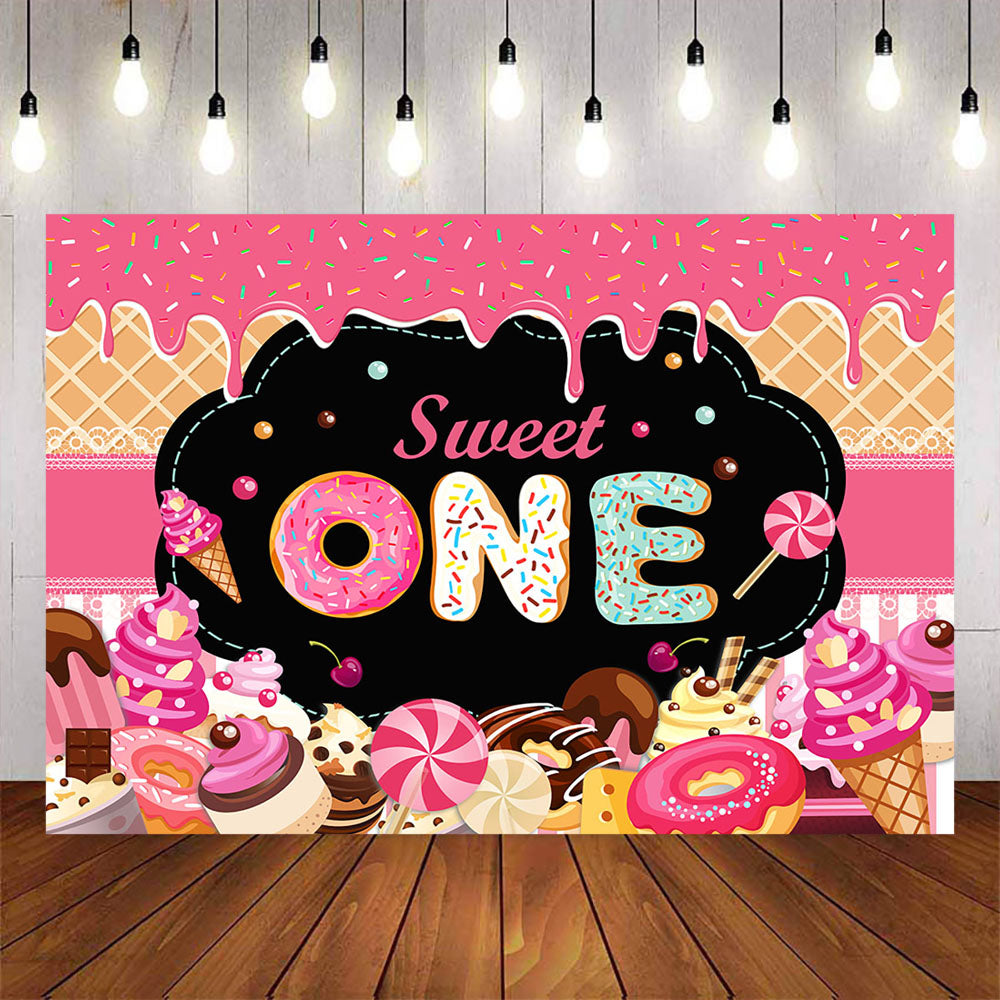 Mocsicka Sweet One Donuts and Ice Cream First Birthday Party Props-Mocsicka Party