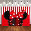 Mocsicka Minnie Mouse Red Stripes Happy Birthday Party Prop-Mocsicka Party