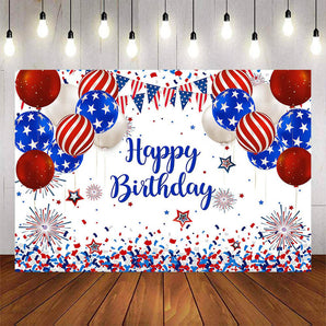 Mocsicka Balloons and Ribbon Happy Birthday Backdrop-Mocsicka Party